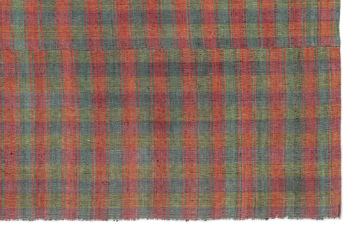 Girit Beige Striped Wool Handmade Area Rug 6'11" x 7'5"