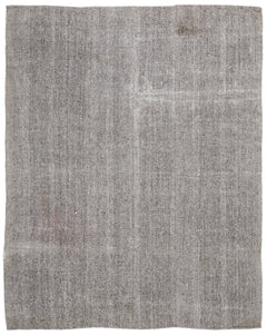 Girit Beige Striped Wool Handmade Area Rug 7'1" x 9'1"