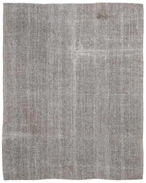 Girit Beige Striped Wool Handmade Area Rug 7'1" x 9'1"
