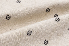 Girit Beige Figured Wool Handmade Area Rug 5'4" x 8'8"