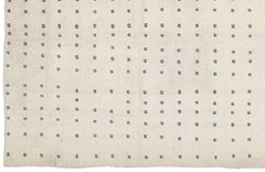 Girit Beige Figured Wool Handmade Area Rug 5'4" x 8'8"