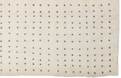 Girit Beige Figured Wool Handmade Area Rug 5'4" x 8'8"