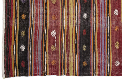 Girit Multy Striped Wool Handmade Area Rug 5'9" x 9'5"