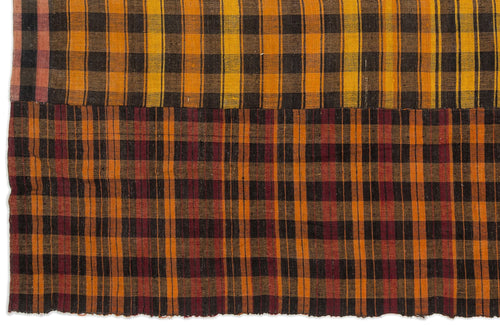 Girit Beige Striped Wool Handmade Area Rug 5'11" x 8'11"