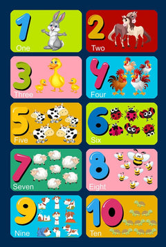 Salamanca Multy Number Figured Digital Print Kids Rug