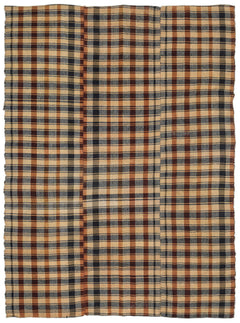 Girit Beige Striped Wool Handmade Area Rug 5'11" x 9'5"