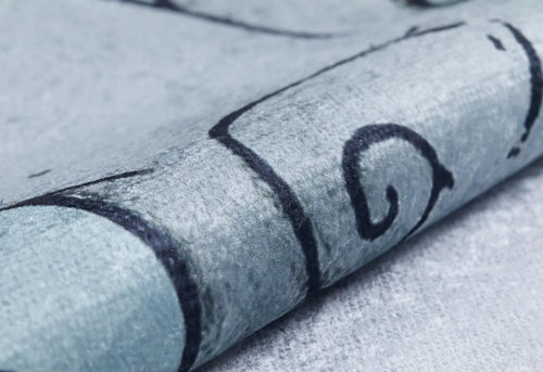 Kids Animal Rug – Blue Digital Print Carpet | Non Slip, Antibacterial & Washable