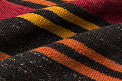 Girit Beige Striped Wool Handmade Area Rug 6'10" x 12'3"