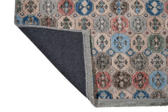 Grey Cotton Area Rug – Digital Print Chenille Carpet With Non Slip Backing