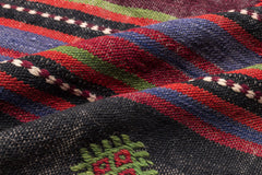 Girit Beige Striped Wool Handmade Area Rug 6'1" x 11'6"