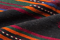 Girit Beige Striped Wool Handmade Area Rug 5'9" x 11'5"