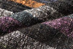 Girit Beige Striped Wool Handmade Area Rug 9'11" x 11'5"