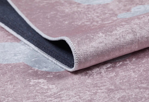 Kids Pink Rug – Non Slip Washable Digital Print Carpet for Playroom Floor Mat