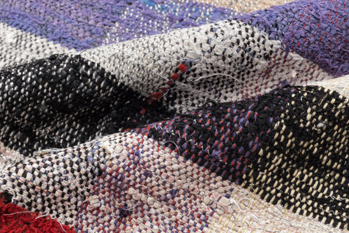 Girit Beige Striped Wool Handmade Area Rug 5'5" x 10'2"