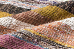 Girit Beige Striped Wool Handmade Area Rug 8'9" x 10'7"