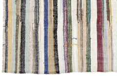 Girit 0956 Beige Striped Wool Handmade Area Rug 4'10" x 8'2"