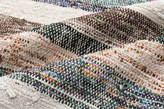 Girit Beige Striped Wool Handmade Area Rug 3'3" x 9'11"