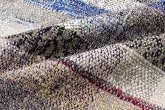 Girit Beige Striped Wool Handmade Area Rug 6'9" x 9'0"