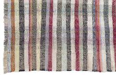 Girit Beige Striped Wool Handmade Area Rug 6'9" x 9'0"