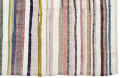 Girit 0963 Beige Striped Wool Handmade Area Rug 5'1" x 9'6"