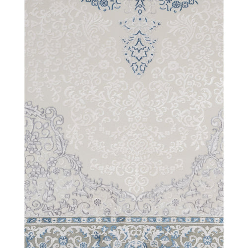 Classic Beige Area Rug – Machine Made Acrylic Rug With Fringed Edge & Non Slip