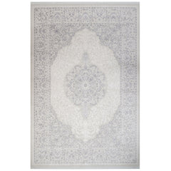 Beige Area Rug - Classic Machine Made Rug With Fringed Edges, Acrylic Carpet