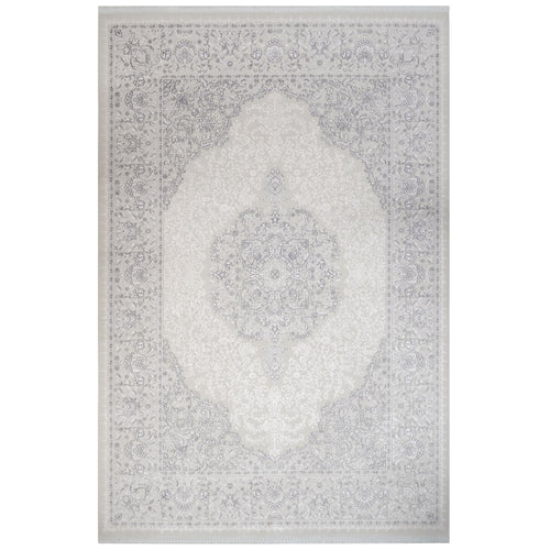 Beige Area Rug - Classic Machine Made Rug With Fringed Edges, Acrylic Carpet
