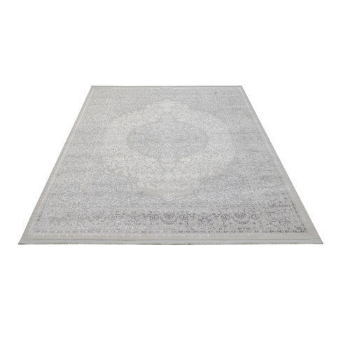 Beige Area Rug - Classic Machine Made Rug With Fringed Edges, Acrylic Carpet