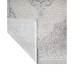 Beige Area Rug - Classic Machine Made Rug With Fringed Edges, Acrylic Carpet
