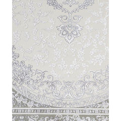 Grey Area Rug – Machine Made Classic Acrylic Carpet with Fringed Edge