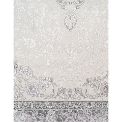 Grey Classic Area Rug – Machine Made Acrylic Carpet With Fringed Edges