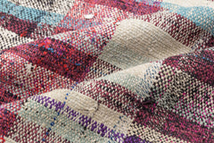 Girit Beige Striped Wool Handmade Area Rug 4'8" x 8'1"