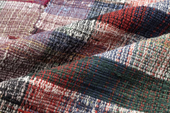 Girit Beige Striped Wool Handmade Area Rug 7'3" x 11'1"