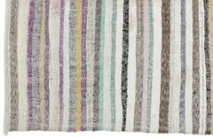 Girit 0981 Beige Striped Wool Handmade Area Rug 6'3" x 9'2"