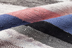 Girit Beige Striped Wool Handmade Area Rug 5'10" x 11'10"