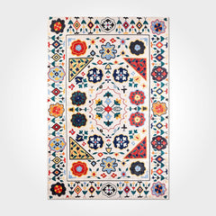 Chenille Cotton Area Rug - Washable Non Slip Rug With Soft Chenille Texture