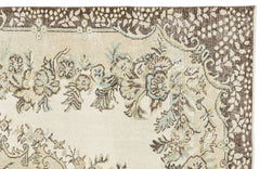 Atina 10013 Beige Vintage Wool Handmade Area Rug 5'9" x 9'9"