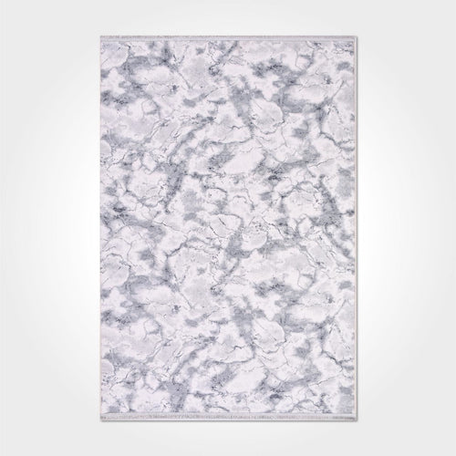 Modern Area Rug – Machine Made Polyester Rug | Grey Marble Style Carpet