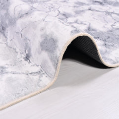 Modern Area Rug – Machine Made Polyester Rug | Grey Marble Style Carpet
