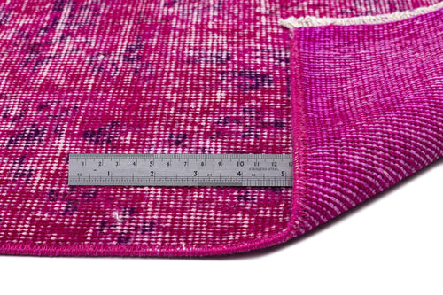 Atina Pink Vintage Wool Handmade Area Rug 5'0" x 8'9"