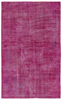 Atina Pink Vintage Wool Handmade Area Rug 5'0" x 8'9"