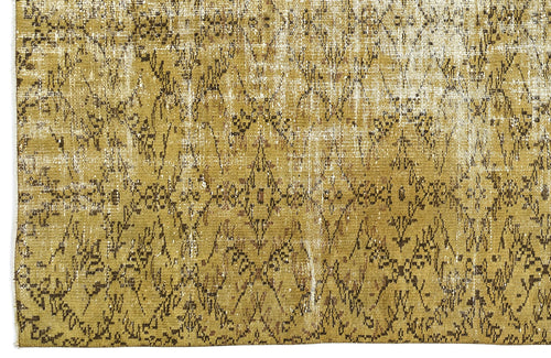 Atina Yellow Vintage Wool Handmade Area Rug 5'10" x 8'7"