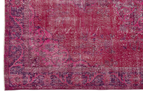 Atina Pink Vintage Wool Handmade Area Rug 5'7" x 9'1"