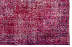 Atina Pink Vintage Wool Handmade Area Rug 5'7" x 9'1"