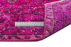 Atina Pink Vintage Wool Handmade Area Rug 5'7" x 8'10"