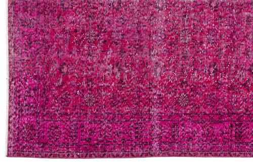 Atina Pink Vintage Wool Handmade Area Rug 5'7" x 8'10"