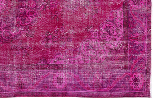 Atina Pink Vintage Wool Handmade Area Rug 5'9" x 9'1"