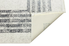 Machine Made Area Rug – Grey Frame Cotton Woven Carpet for Living Room