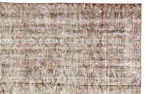 Atina Cream Vintage Wool Handmade Area Rug 4'9" x 7'7"