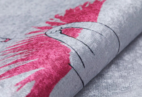 Kids Digital Print Rug – Valensiya Grey Figured Non Slip Children's Area Rug